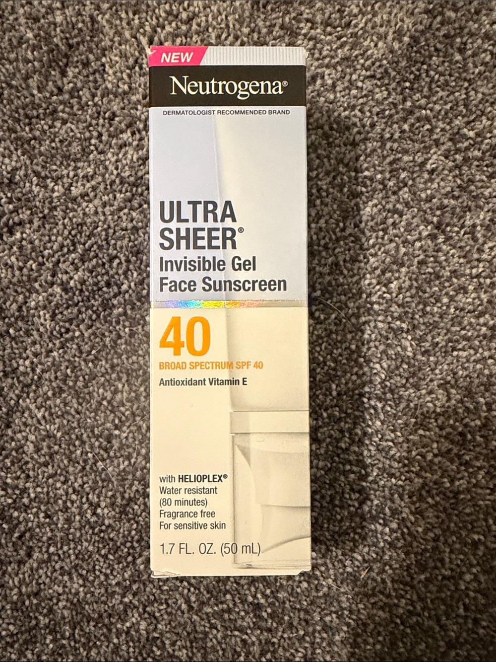 Neutrogena Ultra Sheer Invisible Gel Face Sunscreen SPF 40 - *Never Used*